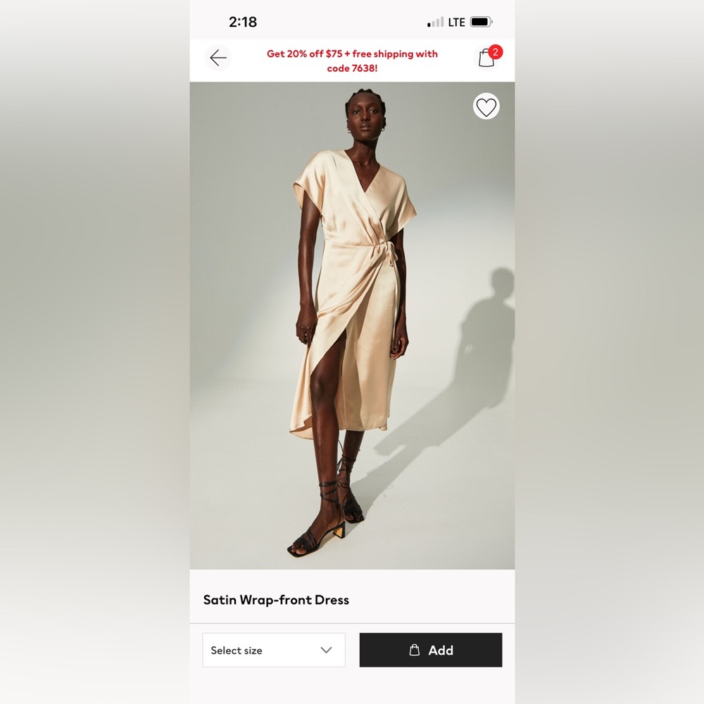 Satin Wrap Dress